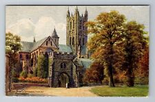 Canterbury-England, The Dark Entry & Cathedral, Antique, Vintage Postcard picture