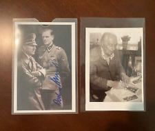 Hand Signed 4x6 B&W Photo Montage of Sgt. Misch and German Chancellor-WW II /COA picture