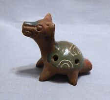 Vintage Mexico Folk Art Pottery Whimsical Dog Shape Whistle picture
