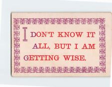 Postcard I Dont Know It All But I Am Getting Wise with Art Print picture