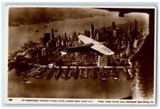 c1920's Fokker Airplane Aerial View Lower New York City NY RPPC Photo Postcard picture
