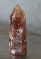 CARNELIAN FLOWER AGATE POINT 2.83 INCHES TALL/ 69.8 GRAMS picture