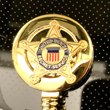 United States Secret Service ID Holder Gold Logo on ID Reel picture