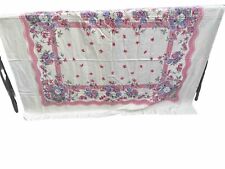 Vicray K&B Hand Prints Tablecloth 8963 Aster Vintage 61x80 Floral NOS New picture