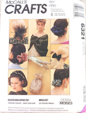 McCall's Crafts 6321 Accessories Sewing Pattern Stole Purse Hair Bow Headband picture