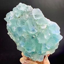 7.69LB  Rare transparent blue cubic fluorite mineral crystal sample/China picture