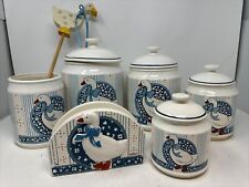 Vintage B&D Goose Jar/Canister Set with Lids , Napkin Utensils Holder - Japan picture