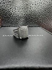 David Yurman WHEATON Pave Diamond  Sterling Silver 925 16x12mm RING SZ 7 picture
