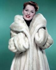 Maureen O'Hara 1950's smiling portrait in fur coat 11x17 poster picture