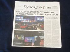 2020 NOV 7 NEW YORK TIMES-BIDEN MOVES AHEAD IN PA & GA OPENS PATH TO WHITE HOUSE picture