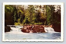 Virginia Beautiful Mountain Waterfalls Scenic Chrome Cancel WOB Postcard picture