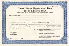 1918 dated Unissued United States Government Bond of the 3rd Liberty Loan - U.S. picture
