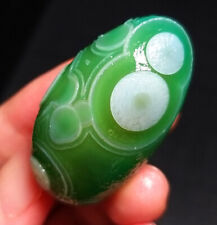 TOP 22G Green Gobi Agate Eyes Agate Crystal Healing Gift Stone Collection BB234 picture