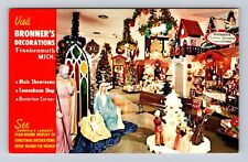Frankenmuth MI-Michigan, Bronner's Decorations, Advertising, Vintage Postcard picture