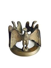VTG Great City Traders Solid brass Eagle Sphere Holder Desk Art Home Decor 5.5”D picture