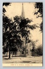 Aurora, IL-Illinois, First Methodist Episcopal Church Antique, Vintage Postcard picture