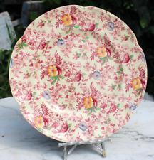 Vintage Johnson Brothers Old English Chintz Pink Multicolor Dinner Plate picture