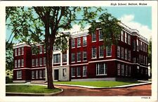 Belfast ME-Maine, High School, Exterior, Vintage Postcard picture