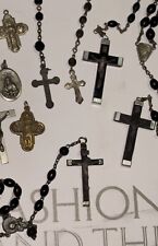 Lot Of Antique Italian Rosaries And Vintage Medallions  picture