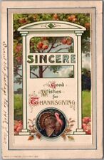 Vintage WINSCH Thanksgiving Embossed Postcard 