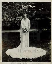 1931 Press Photo Miss Gwladys Crosby Hopkins on her wedding day in Pennsylvania picture
