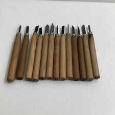 Vintage OXWALL 13 Piece Hobby Wood Carving Set Made In Japan picture