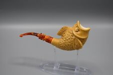 Fish Figure Pipe New-block Meerschaum Handmade With Case#26 picture