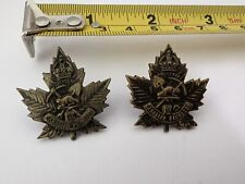Set Of WW1 1st Canadian Pioneers Overseas Battalion Collar Badges Rare picture