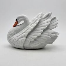 Vintage Royal Heritage Swan Bird Hand Painted Bisque Porcelain Figurine 3.25