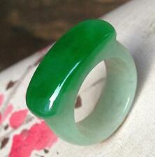 Emerald Saddle Ring Jade Finger Rings for Men Women Chinese Antique Collection picture