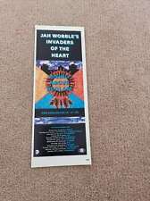 TNEWL10 ADVERT 11X4 JAH WOBBLE'S INVADERS OF THE HEART : 'RISING ABOVE BEDLAM' picture