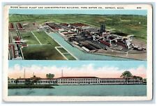 c1920 River Rouge Plant Administration Building Fort Detroit Michigan Postcard picture