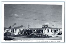 c1930's Silver State Motel Federal Blvd. Cars Denver Colorado CO Postcard picture