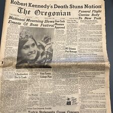 Robert Kennedy’s Death June 7, 1968 The Oregonian  Apprx 30 Pages  picture