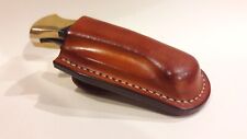 Buck 112 Ranger Custom Leather sheath, handmade, vertical carry Saddle Brown picture
