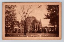 Princeton NJ-New Jersey, Library, Vintage Postcard picture