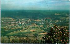 Postcard Vintage Bird's eye view of Adam's from summit of Mount Greylock Mass picture