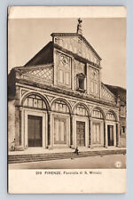 RPPC Facciata Basilica de S Miniato Florence Italy Postcard picture