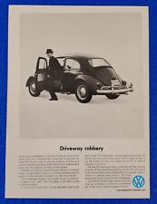 1961 VOLKSWAGEN BUG ORIGINAL VW SINGLE PAGE BROCHURE AD 