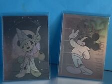 (2) DISNEY Mickey Mouse Holographic Cards, Vintage 1992 World Tour  picture