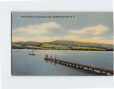 Postcard Baker's Beach Canadarago Lake Richfield Springs New York USA picture