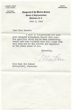 C.1948 Albert Gore Sr. SIGNED Letter & Envelope Congressman M1 picture