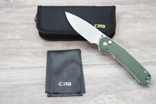 CJRB Large Pyrite Folding Knife Green Micarta Handle J1925L-ODG picture