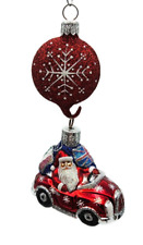 Patricia Breen Knightsbridge Santa Claus Red Snowflakes Christmas Tree Ornament picture