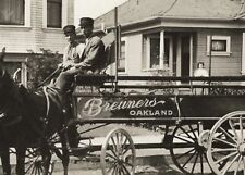 Vintage RPPC PHOTO Postcard Breuners Furniture Horse & Wagon OAKLAND California picture