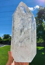 XL Clear Quartz Crystal Polished Tower with Rainbows Brazil 3lbs 10.7oz picture