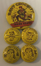 Davy Crockett Alamo Texas 5 Pin Lot Indian Fighter Junior Scout Statesman Button picture