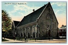 c1910 First ME Church Chapel Exterior Meadville Pennsylvania PA Vintage Postcard picture