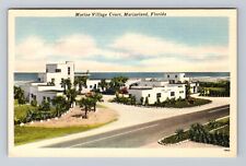 Marineland FL-Florida, Aerial Marine Village Court, Antique Vintage Postcard picture