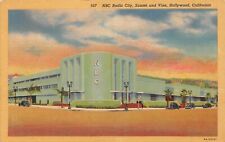 Hollywood CA California NBC Radio City Sunset and Vine Linen Postcard 4989 picture